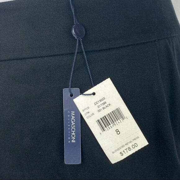 Magaschoni Collection Women's‎ NWT Black Old Money Wrap Pencil Skirt 8/W30 - Picture 8 of 9